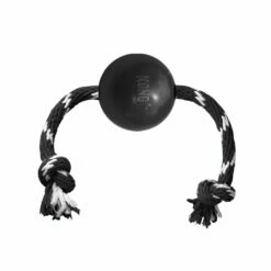 KONG Extreme Ball With Rope Dog Toy, Medium