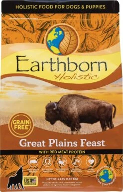 Earthborn Holistic Great Plains Feast Grain-Free Dry Dog Food, 4-lb