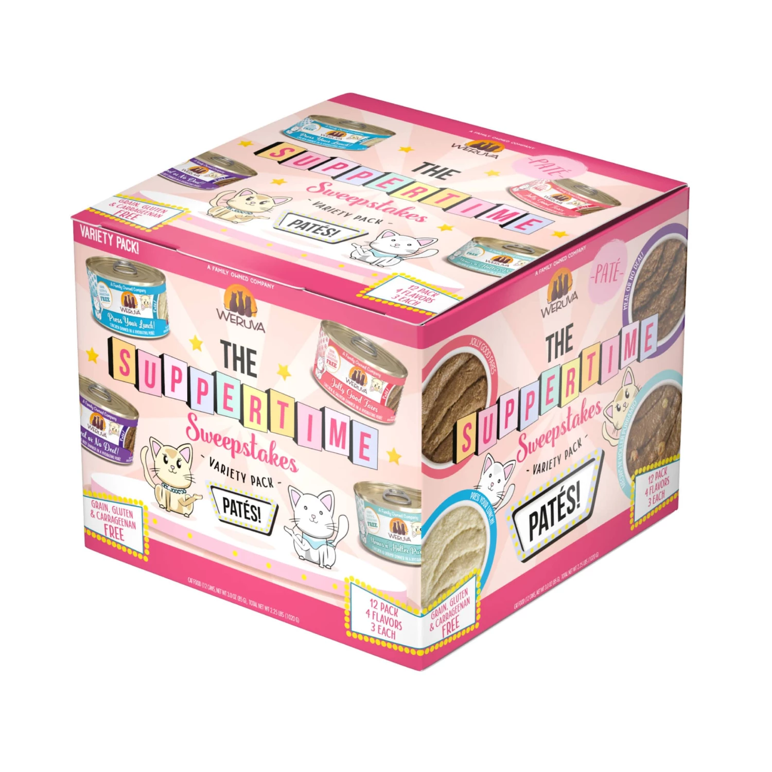 Weruva Cat Paté The Suppertime Sweepsteaks Variety Pack Canned Cat Food, 3-oz, 12-pack 2 Weruva Cat Paté The Suppertime Sweepsteaks Variety Pack Canned Cat Food, 3-oz, 12-pack - Image 2