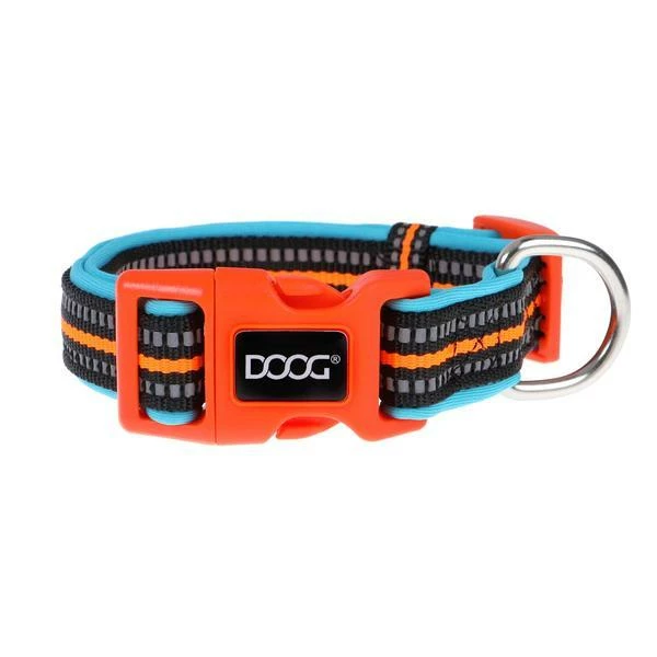 DOOG High Vis Dog Collar, Neon Beethoven, Small 1 DOOG High Vis Dog Collar, Neon Beethoven, Small