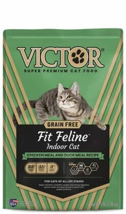 Victor Fit Feline Indoor Grain-Free Dry Cat Food, 5-lb