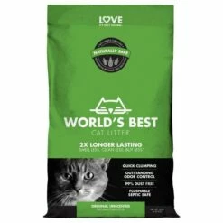 World's Best Cat Litter Original Unscented Clumping Cat Litter, 15-lb