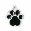MyFamily Pawprint Pet ID Tag, Black, Big