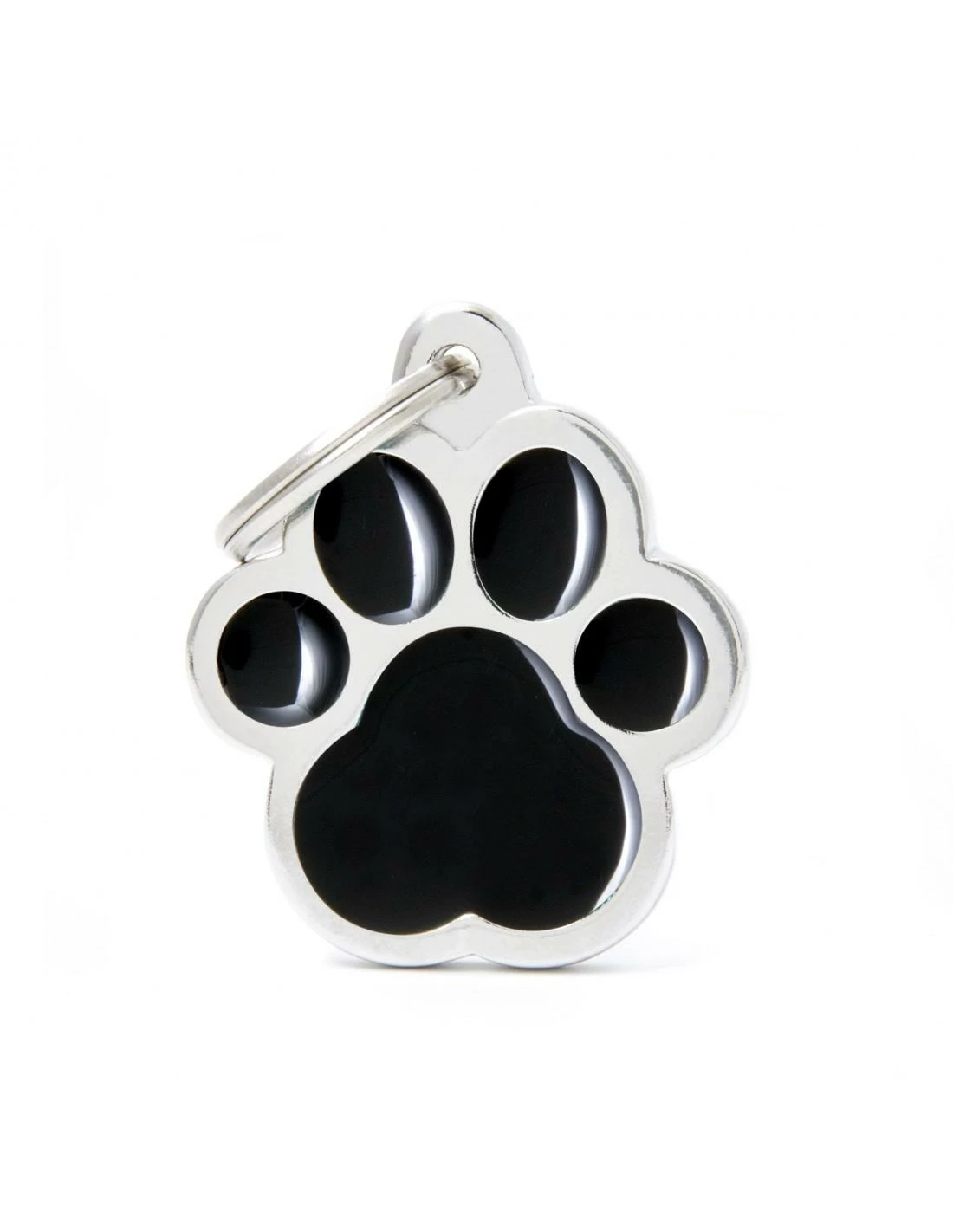 MyFamily Pawprint Pet ID Tag, Black, Big 1 MyFamily Pawprint Pet ID Tag, Black, Big