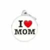 MyFamily Circle I Love Mom Pet ID Tag, Big
