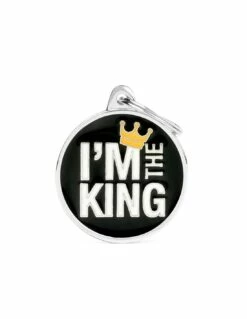 MyFamily Circle I'm The King Pet ID Tag, Big