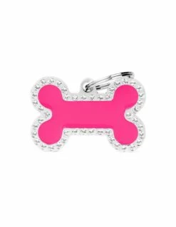MyFamily Glam Bone Pet ID Tag, Pink, Big