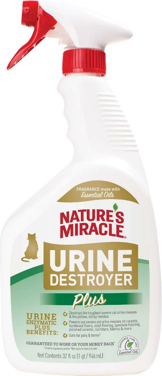 Nature's Miracle Plus Cat Urine Destroyer, 32-oz 1 Nature's Miracle Plus Cat Urine Destroyer, 32-oz