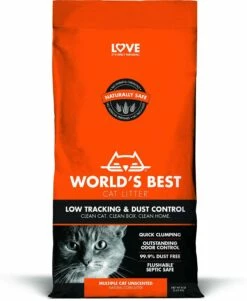 World's Best Low Tracking & Dust Control Multiple Cat Litter, 8-lb
