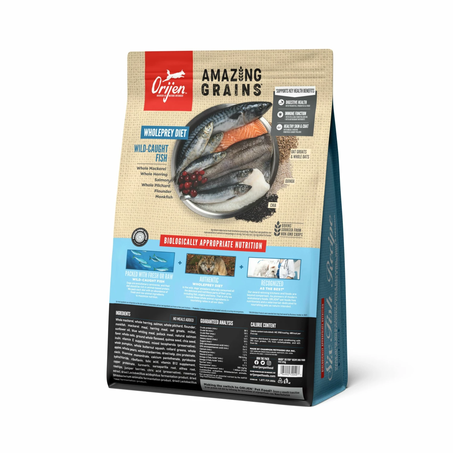 ORIJEN Amazing Grains Six Fish Dry Dog Food, 4-lb 5 ORIJEN Amazing Grains Six Fish Dry Dog Food, 4-lb - Image 5