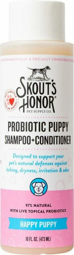Skout's Honor Probiotic Puppy Happy Puppy Pet Shampoo & Conditioner, 16-oz