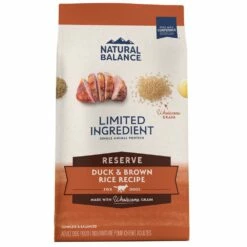Natural Balance Limited Ingredient Reserve Duck & Brown Rice Recipe Dry Dog Food, 22-lb