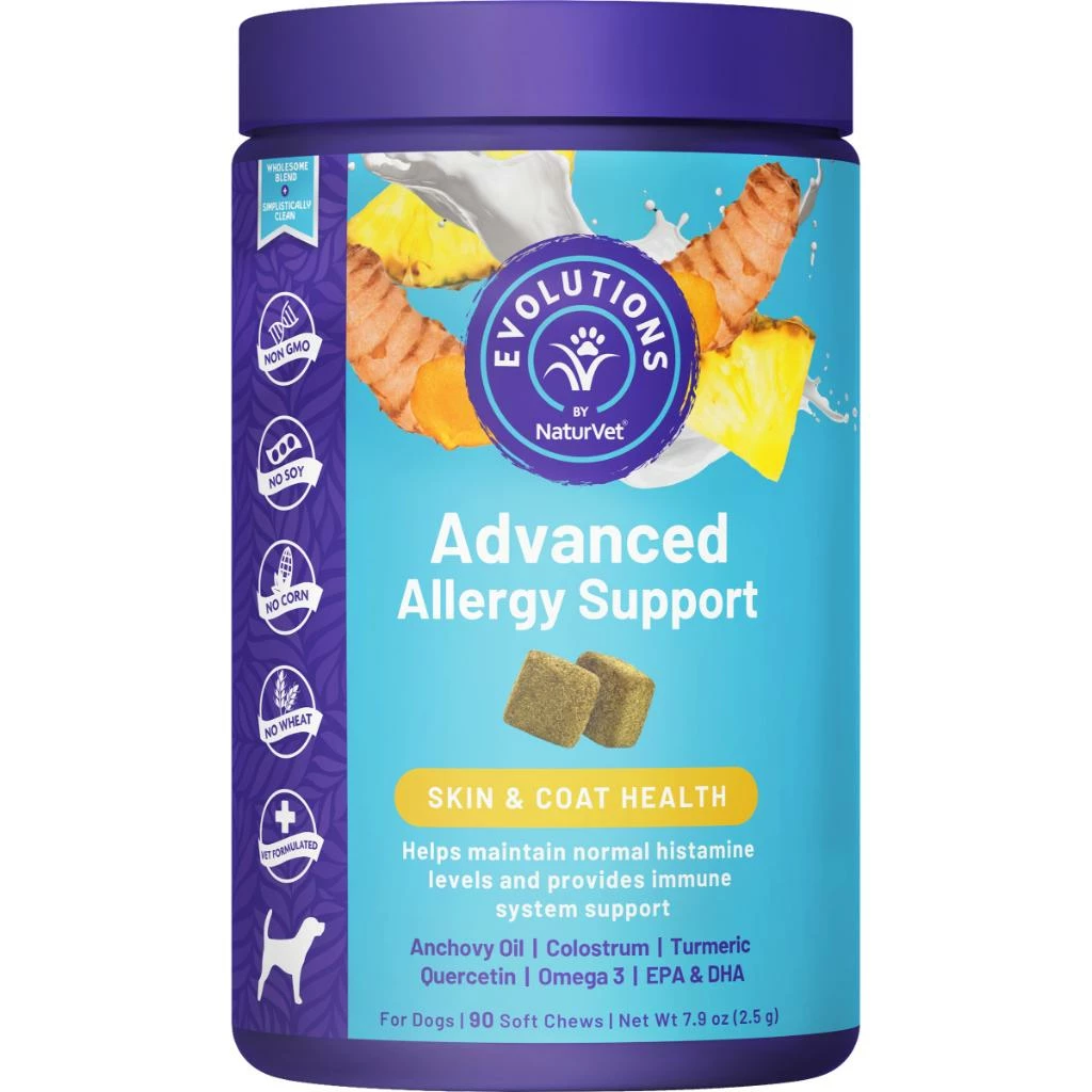NaturVet Evolutions Advanced Allergy Support Soft Chews Dog Supplement, 90-count 1 NaturVet Evolutions Advanced Allergy Support Soft Chews Dog Supplement, 90-count