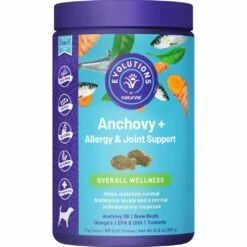 NaturVet Evolutions Anchovy + Allergy & Joint Support Soft Chews Dog Supplement, 90-count