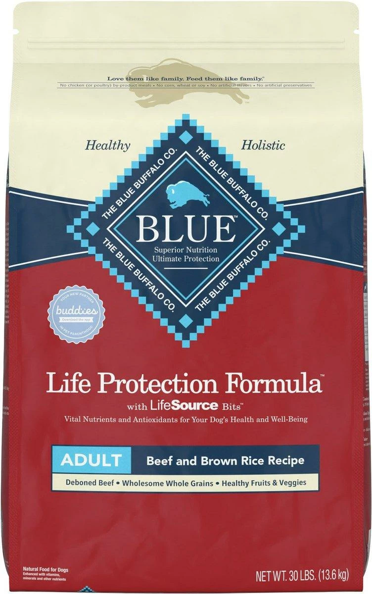 Blue Buffalo Life Protection Beef & Brown Rice Dry Dog Food, 30-lb 1 Blue Buffalo Life Protection Beef & Brown Rice Dry Dog Food, 30-lb