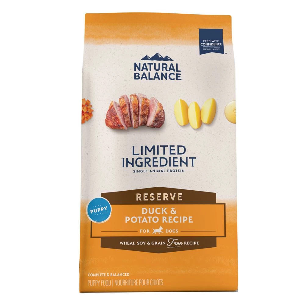 Natural Balance Limited Ingredient Reserve Duck & Potato Recipe Puppy Grain-Free Dry Dog Food, 22-lb 1 Natural Balance Limited Ingredient Reserve Duck & Potato Recipe Puppy Grain-Free Dry Dog Food, 22-lb