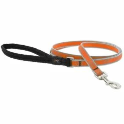 Lupine Pet Highlights Reflective Dog Leash, Orange Diamond, 1/2-in X 6-ft