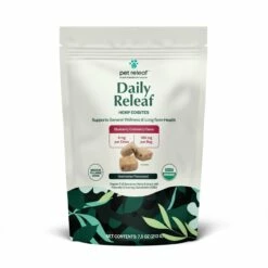 Pet Releaf Daily Releaf Edibites Blueberry Cranberry Alternative Supplement For Medium To Large Dogs, 7.5-oz