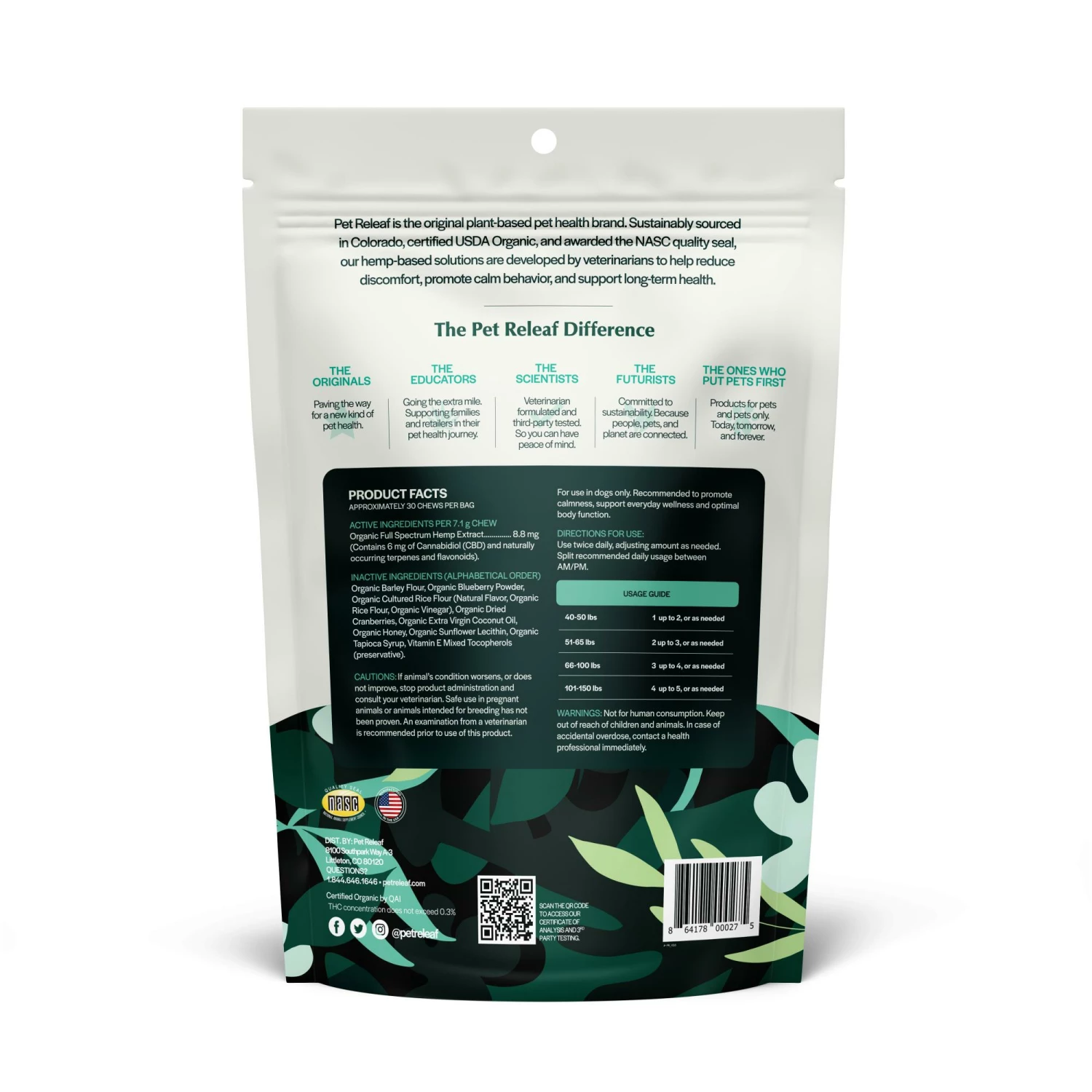 Pet Releaf Daily Releaf Edibites Blueberry Cranberry Alternative Supplement For Medium To Large Dogs, 7.5-oz 2 Pet Releaf Daily Releaf Edibites Blueberry Cranberry Alternative Supplement For Medium To Large Dogs, 7.5-oz - Image 2