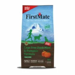 FirstMate Cage Free Duck Meal & Pumpkin Formula Small Bites Grain-Free Dry Dog Food, 4-lb