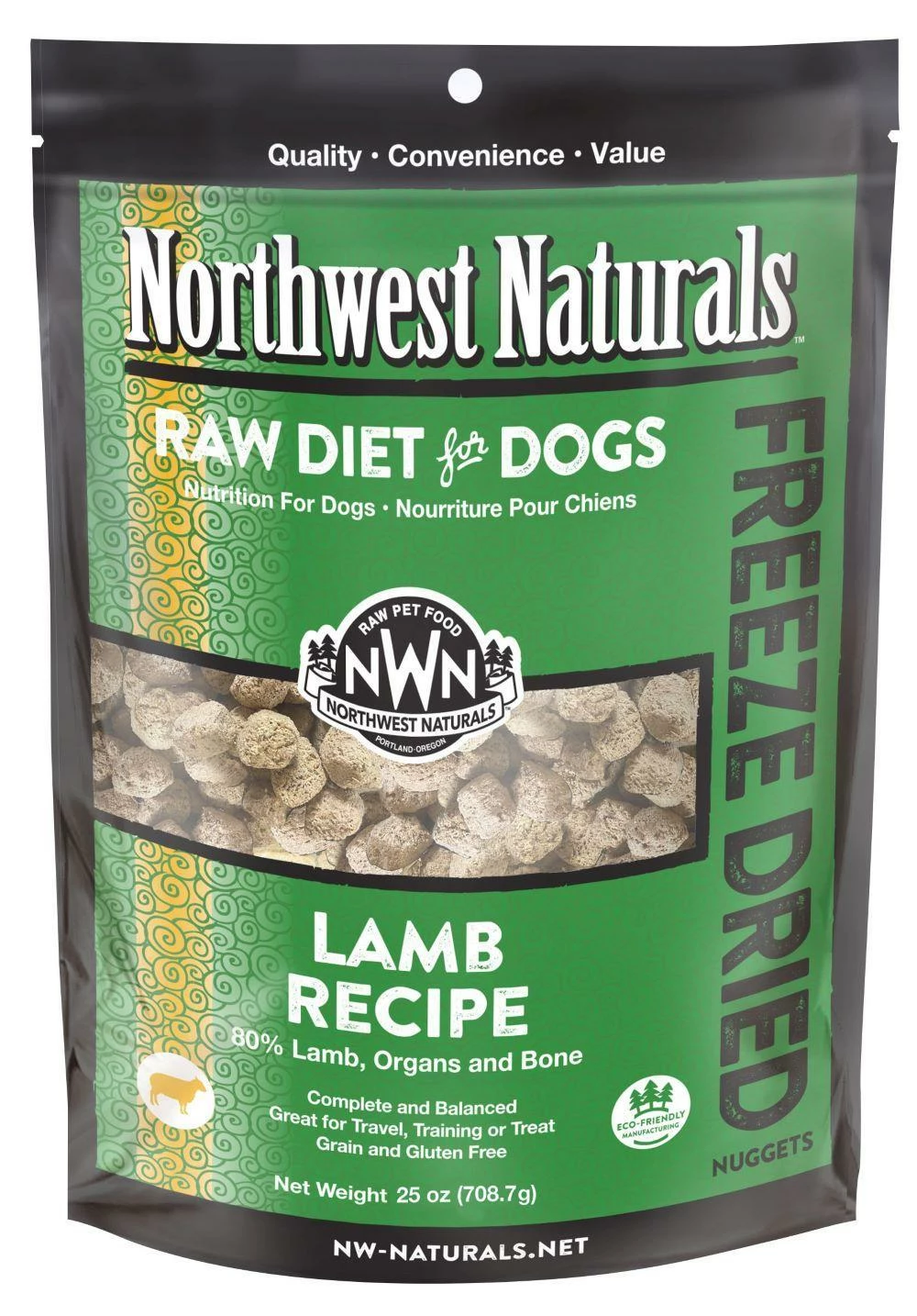 Northwest Naturals Raw Diet Lamb Nuggets Freeze-Dried Dog Food, 25-oz 1 Northwest Naturals Raw Diet Lamb Nuggets Freeze-Dried Dog Food, 25-oz