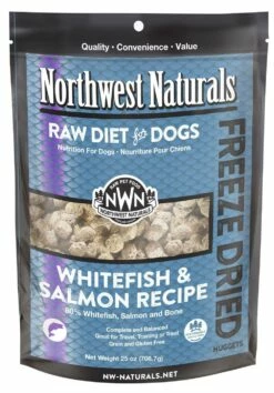 Northwest Naturals Raw Diet Whitefish & Salmon Nuggets Freeze-Dried Dog Food, 25-oz
