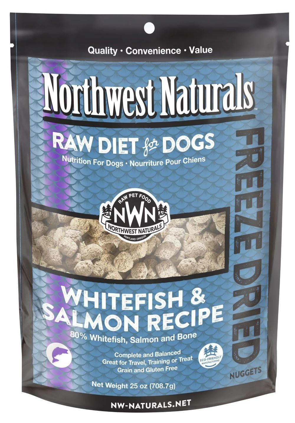 Northwest Naturals Raw Diet Whitefish & Salmon Nuggets Freeze-Dried Dog Food, 25-oz 1 Northwest Naturals Raw Diet Whitefish & Salmon Nuggets Freeze-Dried Dog Food, 25-oz