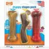 Nylabone Puppy Stages Pack Chew Dog Toy, 3-pk