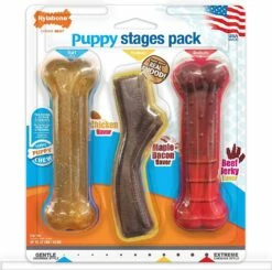 Nylabone Puppy Stages Pack Chew Dog Toy, 3-pk