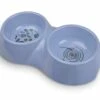 Van Ness EcoWare Decorated Double Dish With Non-Skid Silicone Feet For Pets, Large, 32-oz