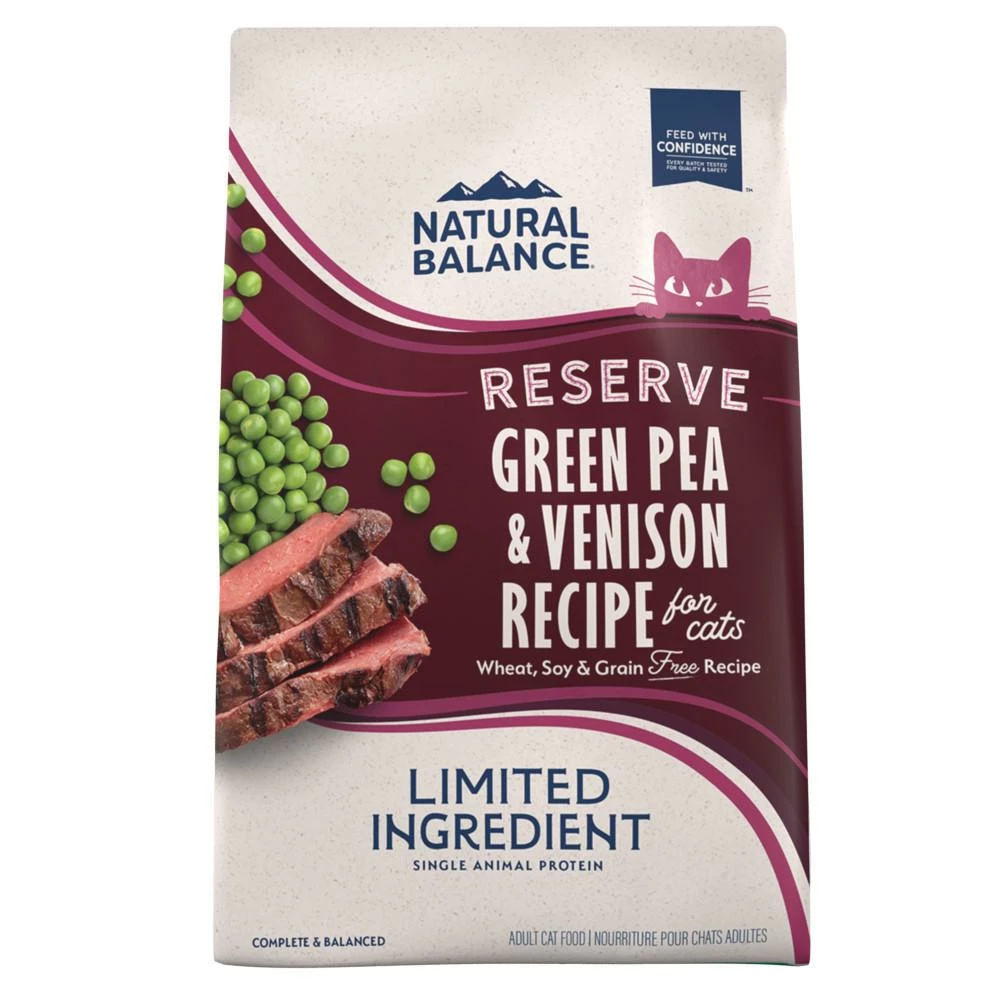 Natural Balance Limited Ingredient Reserve Green Pea & Venison Recipe Grain-Free Dry Cat Food, 4-lb 1 Natural Balance Limited Ingredient Reserve Green Pea & Venison Recipe Grain-Free Dry Cat Food, 4-lb
