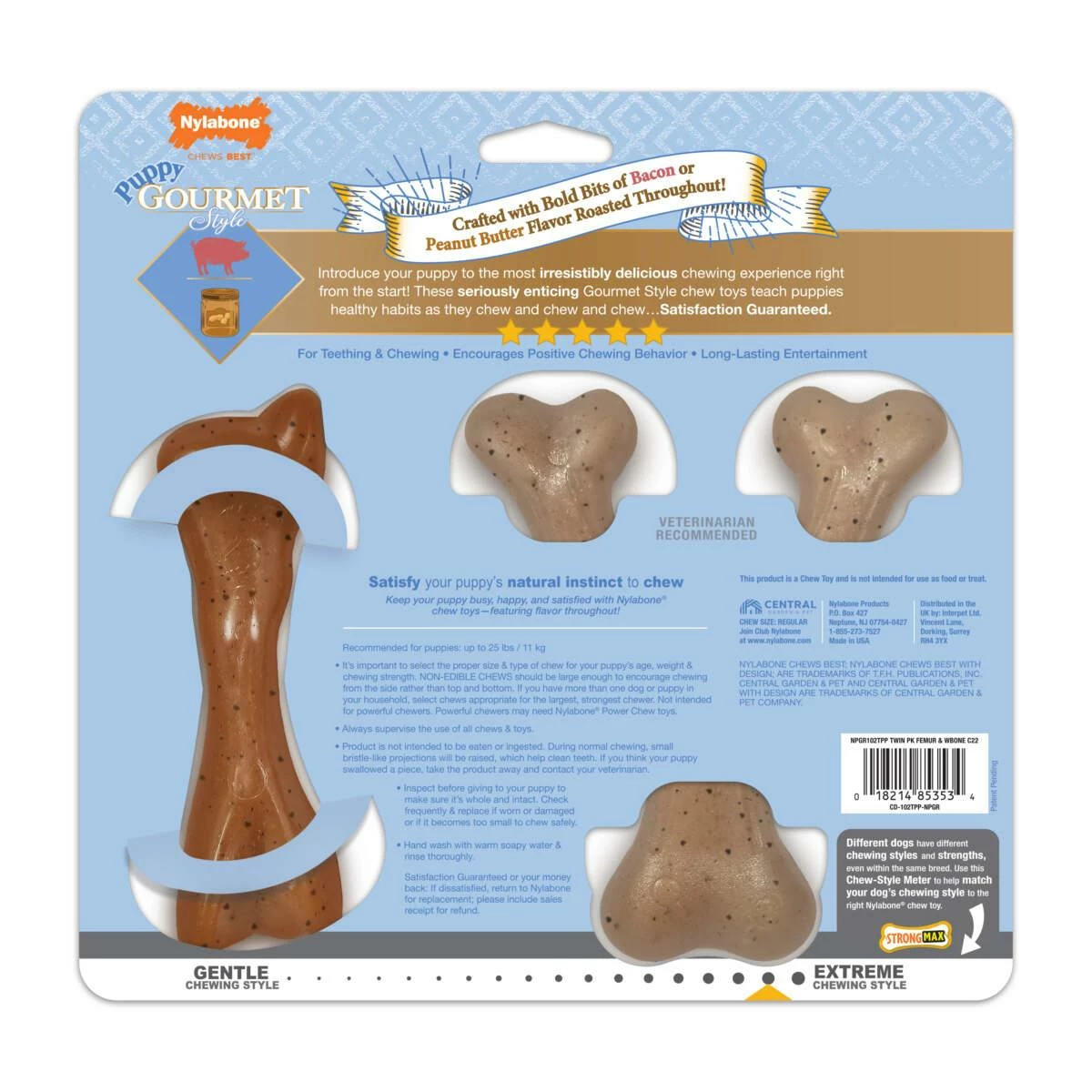 Nylabone Gourmet Style Twin Pack Puppy Dog Toy, 2-pk 2 Nylabone Gourmet Style Twin Pack Puppy Dog Toy, 2-pk - Image 2