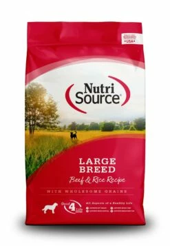 NutriSource Large Breed Beef & Rice Recipe With Wholesome Grains Dry Dog Food, 26-lb