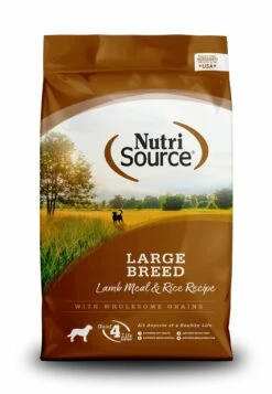 NutriSource Large Breed Lamb Meal & Rice Recipe With Wholesome Grains Dry Dog Food, 26-lb
