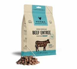 Vital Essentials Beef Entree Mini Nibs Freeze-Dried Raw Dog Food, 14-oz