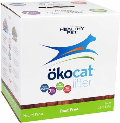 Okocat Natural Paper Dust Free Cat Litter, 12.3-lb Box 1 Okocat Natural Paper Dust Free Cat Litter, 12.3-lb Box