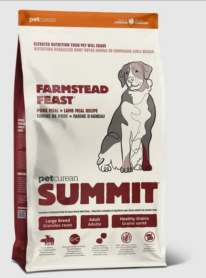 Summit Farmstead Feast Pork Meal + Lamb Meal Large Breed Dry Dog Food, 25-lb 1 Summit Farmstead Feast Pork Meal + Lamb Meal Large Breed Dry Dog Food, 25-lb