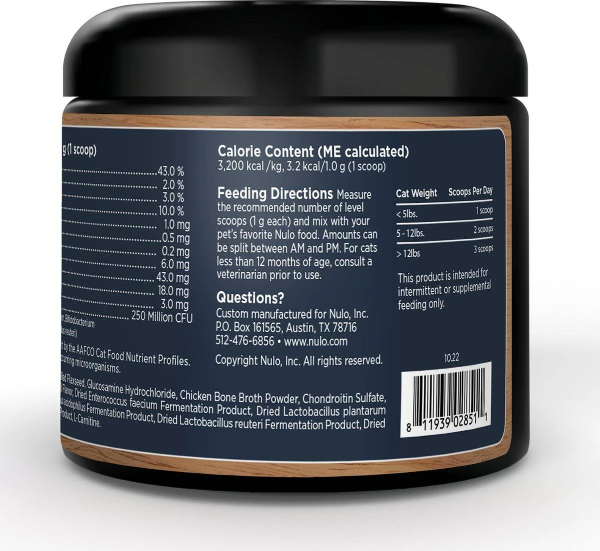 Nulo Cat Functional Powder Advanced Health Cat Supplement, 4.2-oz 2 Nulo Cat Functional Powder Advanced Health Cat Supplement, 4.2-oz - Image 2