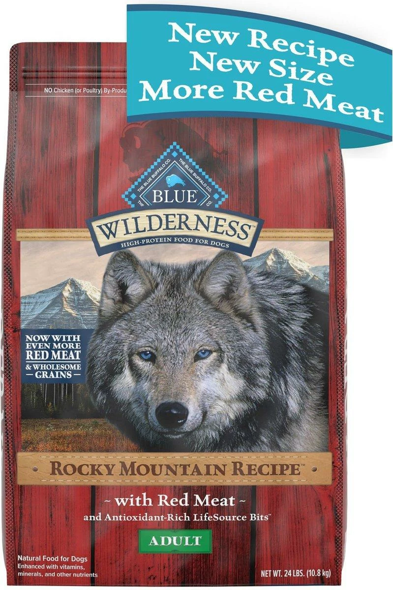 Blue Buffalo BLUE Wilderness RMR Red Meat With Wholesome Grains Recipe Adult Dry Dog Food, 24-lb 1 Blue Buffalo BLUE Wilderness RMR Red Meat With Wholesome Grains Recipe Adult Dry Dog Food, 24-lb