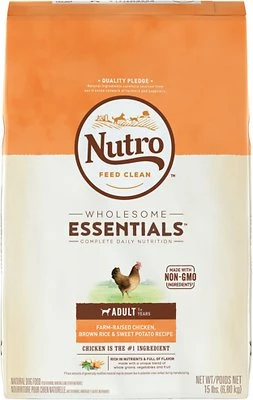 Nutro Wholesome Essentials Adult Farm Raised Chicken, Brown Rice & Sweet Potato Recipe Dry Dog Food, 15-lb 1 Nutro Wholesome Essentials Adult Farm Raised Chicken, Brown Rice & Sweet Potato Recipe Dry Dog Food, 15-lb