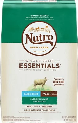 Nutro Wholesome Essentials Large Breed Adult Pasture Fed Lamb & Rice Recipe Dry Dog Food, 30-lb 1 Nutro Wholesome Essentials Large Breed Adult Pasture Fed Lamb & Rice Recipe Dry Dog Food, 30-lb