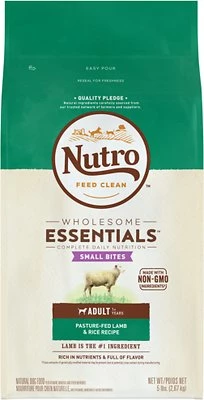 Nutro Wholesome Essentials Small Bites Adult Pasture Fed Lamb & Rice Recipe Dry Dog Food, 5-lb 1 Nutro Wholesome Essentials Small Bites Adult Pasture Fed Lamb & Rice Recipe Dry Dog Food, 5-lb
