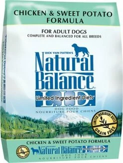 Natural Balance Limited Ingredient Chicken & Sweet Potato Recipe Grain-Free Dry Dog Food, 13-lb (**)