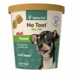 NaturVet No Toot Gas Aid Plus Funnel Soft Chews Dog Supplement, 70-count