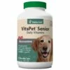 NaturVet VitaPet Senior Daily Vitamins Plus Glucosamine Chewable Tabs Dog Supplement, 60-count