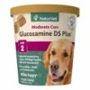 NaturVet Moderate Care Glucosamine DS Plus Level 2 Soft Chews Dog Supplement, 70-count