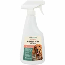 NaturVet Herbal Flea Natural Essential Oils Spray For Dogs & Cats, 16-oz