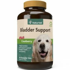 NaturVet Bladder Support Plus Cranberry Chewable Tabs Dog Supplement, 60-count