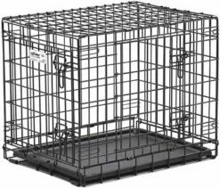 MidWest Contour Double Door Dog Crate, 48-in
