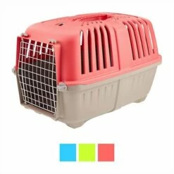 MidWest Spree Plastic Pet Carrier, Red, 22-in